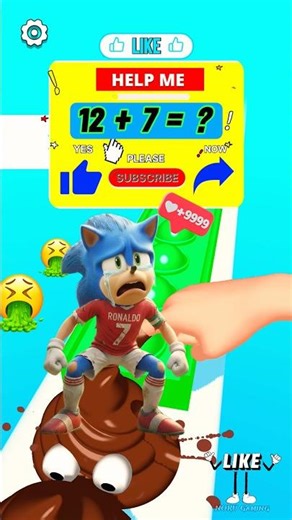 OMG! Ronaldo Sonic vs Mario Run Race in Popit Game 💩🤮 #sonicthehedgehog #sonic #shorts