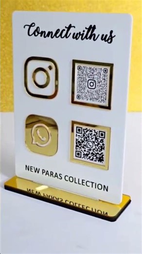 Custom QR Code Stand | Acrylic Stand | #ugamdesign #svmcraft #qrcodestand #smallbusiness #trending