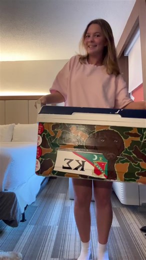COOLER SEASONNNN!!!❣️❣️❣️❣️Quite the work in progress.. ignore the chips on the top from the drive to Nash🥲🥲 @caleglasgow #fratformalcooler #kappasigma #nashville #formal #fyp