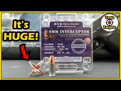 9MM KING of Expansion?!.... Ballistic Machinist 9MM Interceptor Self-Defense AMMO Test!