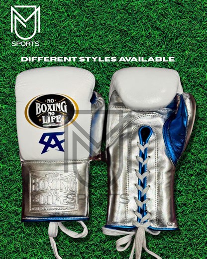 No Boxing No Life Metallic Leather Boxing Gloves | Lace-up Sparring Training - Etsy