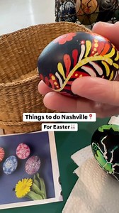 Things to do Nashville📍For Easter Dating back thousands of years, this traditional Ukrainian craft involves the dyeing of intricate and ornate Easter eggs. 🎨🥚 🗓️ 4/12📍Diskin Cider. Tix on Hoamsy via bio 🎟️ Details: ✨These eggs are meticulously decorated using a wax-resist method, where designs are drawn with melted beeswax onto the eggshell. ✨The egg is then dyed in a sequence of colors, with each layer of wax preserving the previous color and revealing the next. ✨Pysanky eggs hold great c
