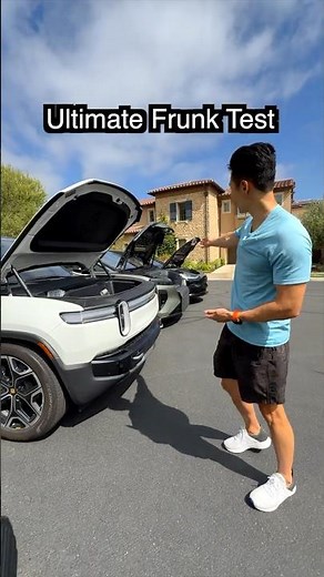 Tesla vs Lucid vs Rivian Frunk Test