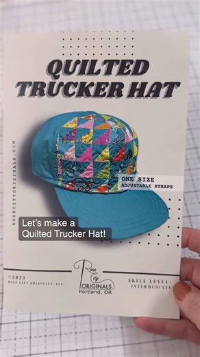 1.5K views · 35 reactions | Now trending: quilted fashion! From quilted jackets to bags, we're seeing patchwork pop up everywhere. Seams Sew Me is taking it to the next level with a beautiful quilted trucker hat pattern from Chris of Rose City Originals featuring the Benartex cotton shot collection. | Benartex | Facebook