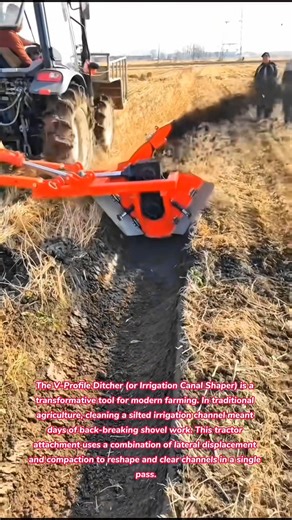 Flow Unleashed! 🌊 How the V-Ditcher Cleans Miles of Irrigation Channels in Hours ✨ #farming #village