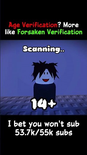Age verification? More like Forsaken Verification!1! || #roblox #forsaken #fyp