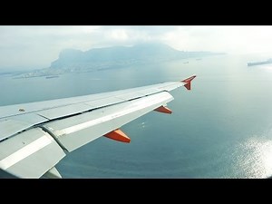 Gibraltar Airport Approach and Landing EasyJet Airbus A319