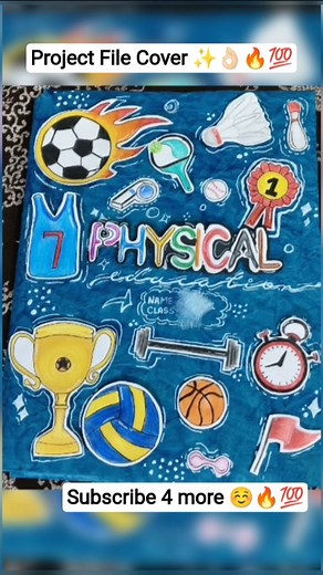 How to make Beautiful Project File Cover page #art#projectfiledecoration#ytshorts #drawing#physical