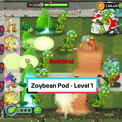 Plants vs Zombies 2. Plant of week. Zoybean Pod - Level 1. #pvz2 #pvz2gameplay #plantsvszombies2 #pvz2plantofweek #fyppppppppppppppppppppppp