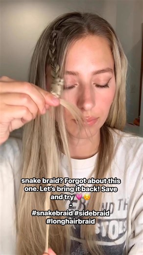 Did anyone else always do a snake braid? Forgot about this one. Let’s bring it back! Save and try ☺️ - #snakebraid #sidebraid #longhairbraid #fallblonde #diyhairstyle #shorthairideas #fallbraids #fallhairinspo #hairinspired #braidreel @laineyostrom | WIMBERLY’S BEAUTY BAR | Facebook