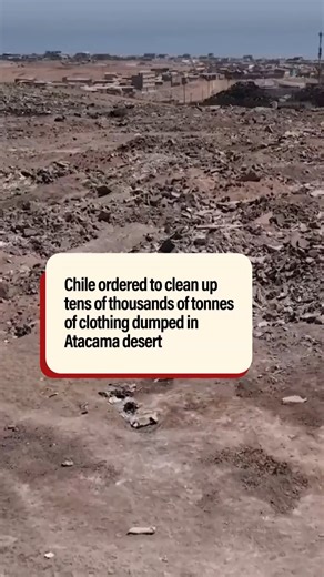 Chile must take responsibility for the environmental damage caused by illegal textile dumps in the Atacama Desert, according to a decision released by the First Environmental Tribunal. Estimates indicate that around 30,000 tonnes of clothing and other waste are currently polluting the Atacama Desert, only one of multiple known dumping sites in the region. #GSWNews #Chile #Waste #Environment | Global South World | Facebook