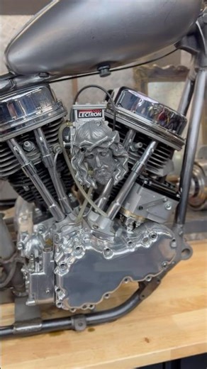 Harley Davidson Panhead Build 🍳#harleydavidson #panhead #chopper #bobber #usa #oldschool #vintage