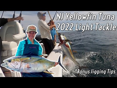 2022 NJ Yellowfin Tuna Light Tackle Fishing with Jigging Tips & Tricks