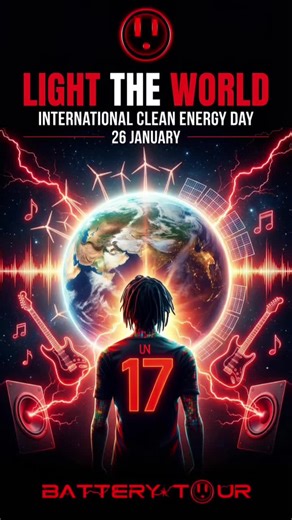 “At Battery Tour, we believe clean energy isn’t just a solution it’s a revolution. 🔋🌍 It’s about people coming together to drive real impact and power change. “Light the World” is all about that a clean energy anthem by @AY Young. celebrating a future powered by purpose, innovation, and sustainable energy. So let’s plug in together, spark impact, and Light the World.” 🔌✨ @Jesse David 🇰🇪 #CleanEnergyDay2026 #lighttheworld #batterytour #musicforimpact