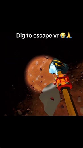 Dig to escape vr #funny #vr #vrgame #caves #digging #fyp #viral