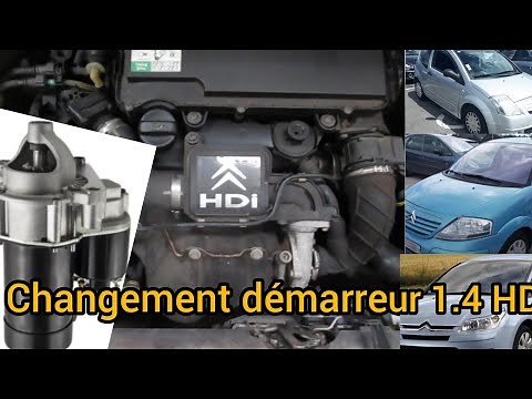 changing starter 1.4 HDI Citroën C2 C3 C4 Peugeot 206 207...STEP BY STEP
