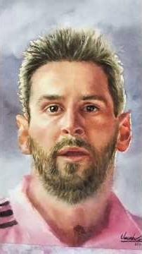 Watercolor portrait painting tutorial - Leo Messi
