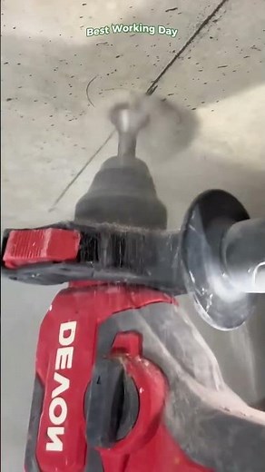 The process of professionally installing a threaded stud into a concrete ceiling