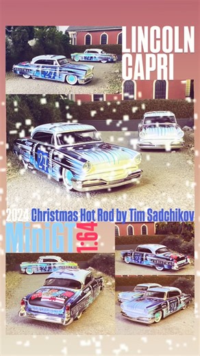 A bit of retro fun with last Christmas’s MiniGT release of their 1:64 scale Hot Rod Lincoln Capri in the winning Christmas Competition scheme by Tim Sadchikov #minigtlincolncaprichristmashotrod #minigtlincolncapri | Marek Halas