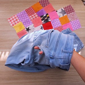8.9K views · 35 reactions | Patchwork Idea to use up your scrap and old jeans fabric together | Decor And Knitting | Facebook