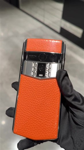 Luxury Orange Calfskin VERTU Agent Q Phone Review
