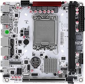 Mini Motherboard Low Power Commercial Storage Motherboard, Q670 Chipset, 8 SATA Ports, 2 x 8643 Interfaces, PCIe 5.0 Expansion Slots,2* DDR5 MAX 96GB Supports 12th-14th Gen Processor