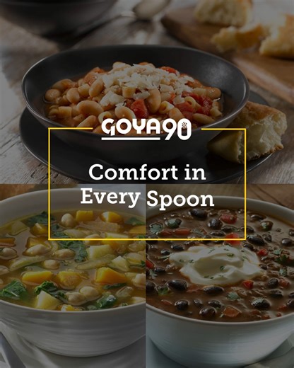 Delight your taste buds with these comforting, meatless soups made with nourishing 🫘GOYA® Beans! These hearty recipes are perfect for grounding you during chilly days and also serve as easy weeknight meals. Get all the tasty recipes! Check the link in the first comment. 😋⤵ | Goya Foods
