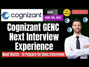 🔥Cognizant GenC Next & Pro Interview Experience | Cognizant GenC Technical + HR Interview Questions