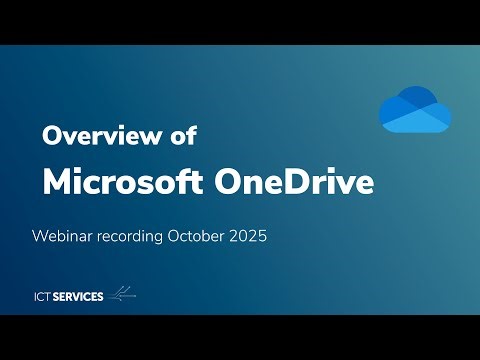 Microsoft OneDrive overview webinar - October 2025