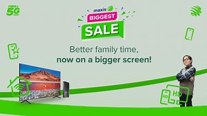 Maxis Biggest Sale has arrived! Now you can upgrade your device and for a bigger screen to share with the family. Enjoy device upgrades from just RM1/month on TV, laptop, tablet and more with Maxis Home Fibre today. What are you waiting for? Visit the Maxis website for more info: https://www.maxis.my/QCFy | Maxis