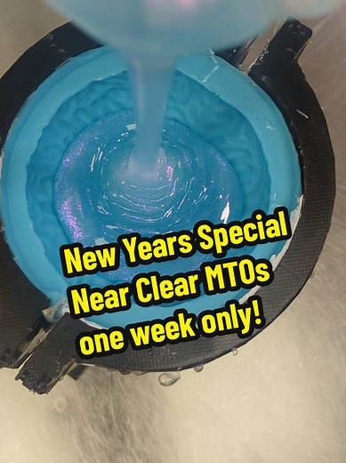 New Years special, near clear MTOs! We'll have two near clear color options listened tonight for MTOs, Arcane Aura for near clear medium, and Faerie Fire (what I'm pouring here) for near clear soft. They'll be available for one week, so if you've been waiting for near clear MTOs, now is the time! Those go up at 8p EST tonight with our drop, so also check out all the new premade toys. Thanks for watching! #pouring #silicone #fantasy #fae #werewolf
