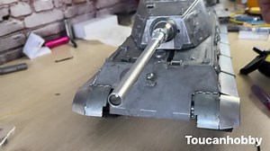 Modified barrel flash and smoke for mato king tiger full metal rc tank 1228 | Toucanhobby