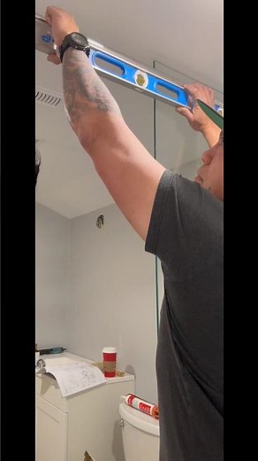 Sliding shower door installation in an hour #diyprojects #bathroomrenovation #shower #diy