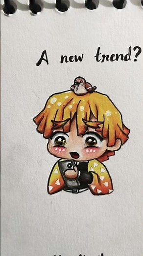 This trend with Nezuko! (finally)#art #anime #shorts #trending #demonslayer