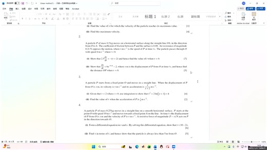 A2 Further Math34_Linear motion