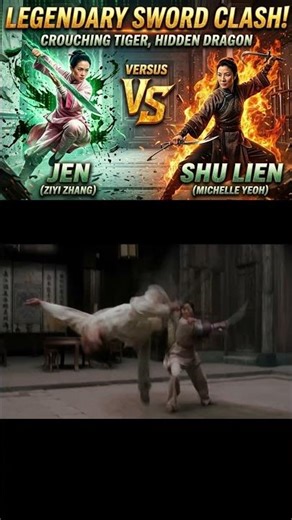 Michelle Yeoh vs Ziyi Zhang SWORD FIGHT ⚔️ (Jen vs Shu Lien)