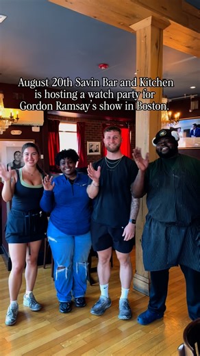 Savin Bar & Kitchen on Instagram: "🔥TOMORROW MAKE SURE YOU RSVP in bio🔥 📆 August 20th, 7:30pm est 📍120 Savin Hill Ave, Dorchester ma 02125 🅿️ FREE Street Parking & across the street from Savin Hill T Station. ▪️ ▪️ ▪️ ▪️ #bostonresturants #bostonfoodies #thingstodoinboston #savinhill #italianrestaurantboston #italianfood #gordonramsay #secretservicefox"