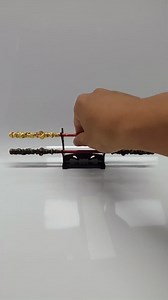 Monkey King Staff,ruyi jingu Bang,Black Myth Game Weapon,Staff with Bracket, Weapon Ornaments, Decompression Toys, Decoration Pendant Gifts, 3D Dragon Pattern (Gold)