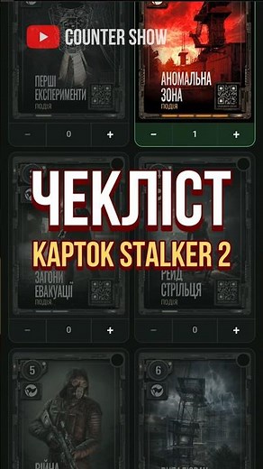 ЧЕКЛІСТ карток Stalker 2 з АТБ #stalker #атб