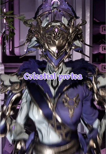 Celestial Protea Fashion in Warframe Gameplay