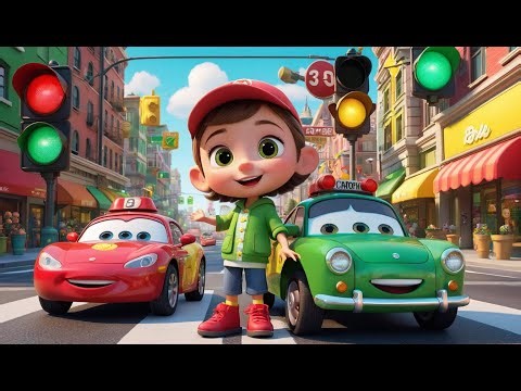 Traffic Light Song – Which Color Stops the Cars | Fun Vehicle Nursery Rhyme for Kids | Sing Along
