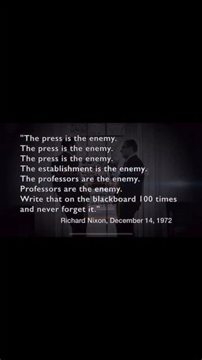 Juanita Tolliver on Instagram: "Targeting the press is a long standing tradition of the US government, I mean, just listen to Nixon. Listen to @archivalpod for more, including the FBI records that document Nixon’s attempts to “screw” his enemies. #archives #press #nixon #history Source: University of Virginia Miller Center Audio Archives, President Richard Nixon on December 14, 1971."