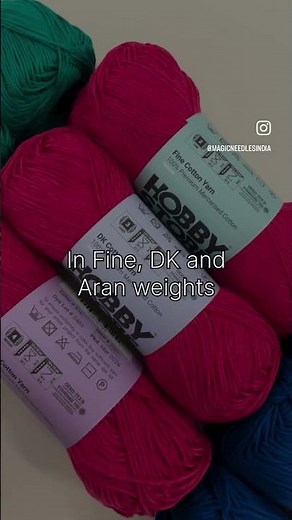 Hobby Store Cotton Yarn - Aran, DK and Fine Weight