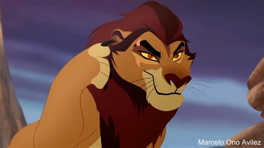 Intense Animated Lion Roaring in Dramatic Landscape