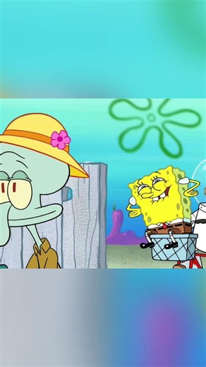 Squidward "saved" Sandy's tree... by covering it with his face 🌳😅