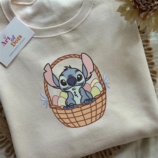 Blue Alien in Basket Embroidery Design, Easter Basket Applique Machine File, Cartoon Character Design (instant Download) - Etsy