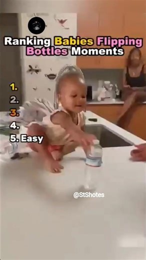Ranking babies flipping bottles moments 😮😮👌
