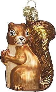 Old World Christmas Squirrel Wildlife Animals Glass Blown Ornaments for Christmas Tree
