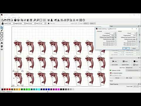 LightBurn demo - Arrays & Grids