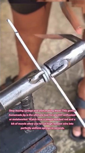 DIY Spring Maker! 🌀 Easy Hack for Perfect Springs #tips #tricks #lifehacks #how #diy #tools #metal